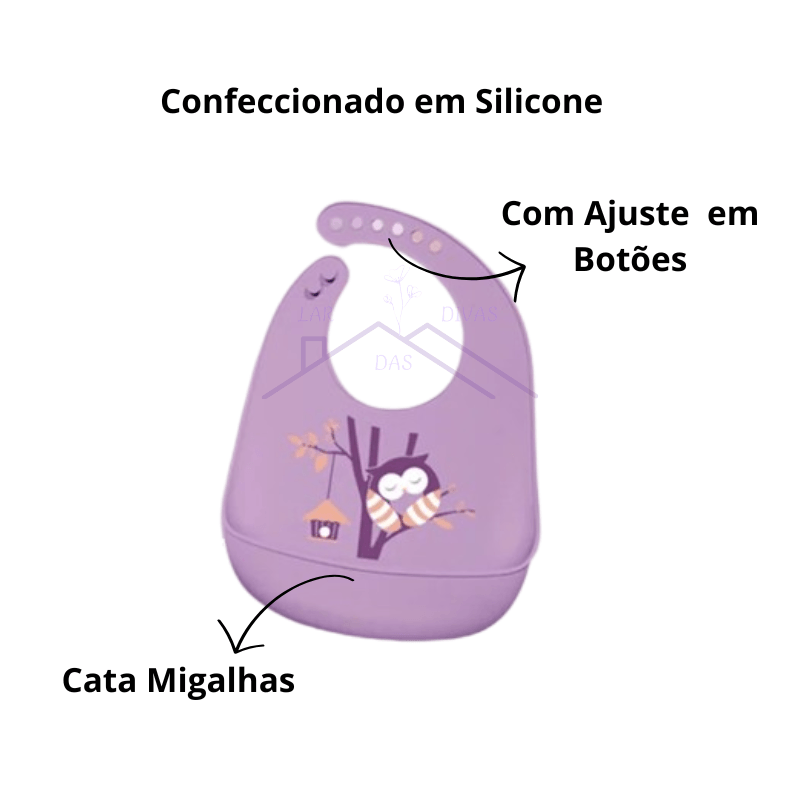 Babador de Silicone Easy Clean - Lar das Divas